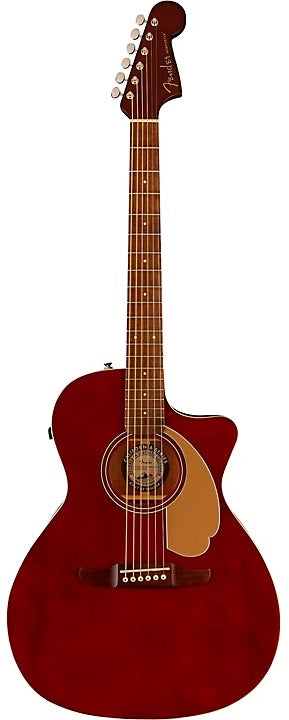 Fender Newporter Player Limited-Edition Acoustic-Electric Guitar Midnight Wine - See Description