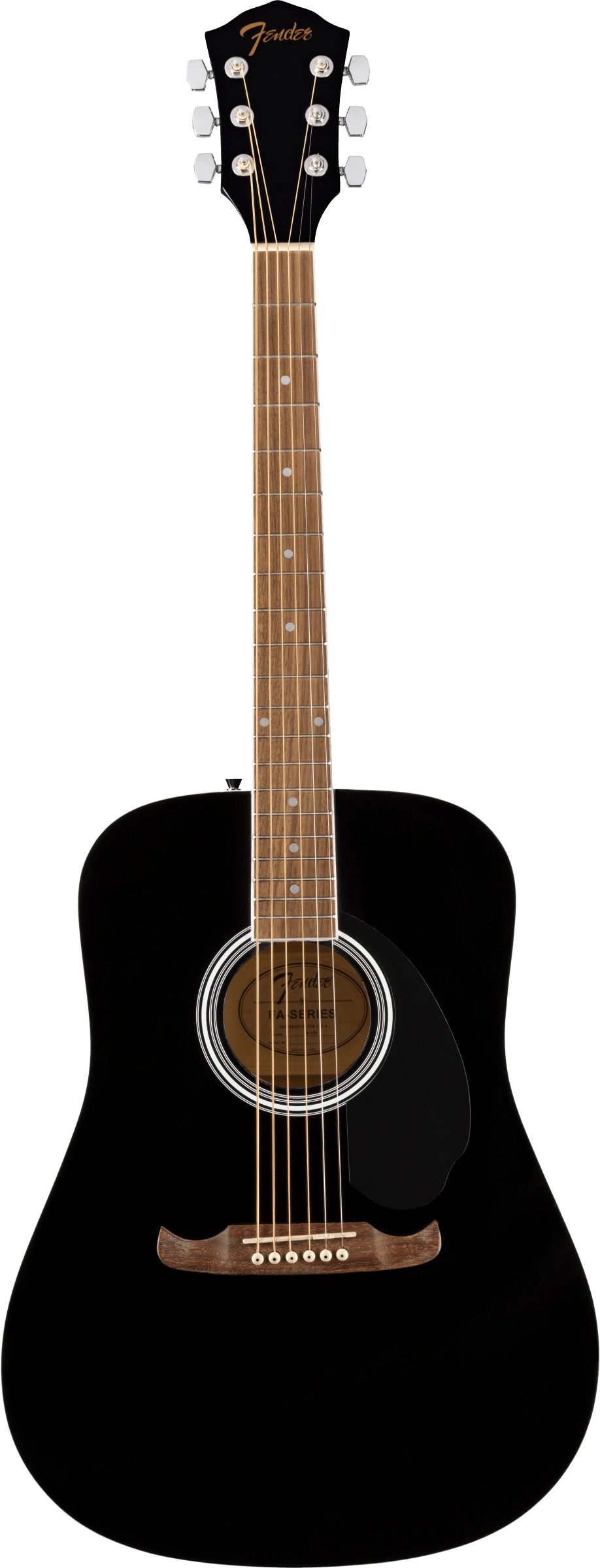 Fender FA-125 Dreadnought, Walnut Fingerboard, Black Acoustic Guitar - See Description