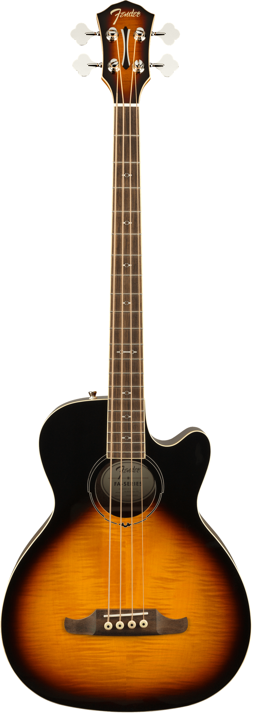 Fender FA-450CE Bass, Laurel Fingerboard, 3-Color Sunburst Acoustic Bass Guitar - See Description