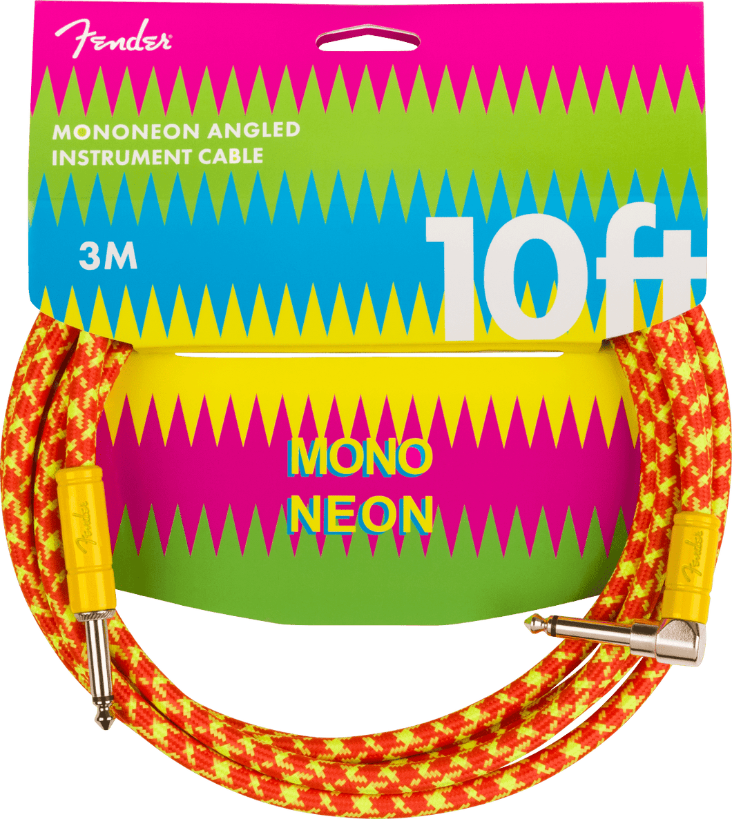 Fender Mono Neon Instrument Cable, 10', Orange