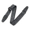 Levy’s 2-Inch Wide Polyester Guitar Strap with Black & Grey Skulls Motif - MPD2-111