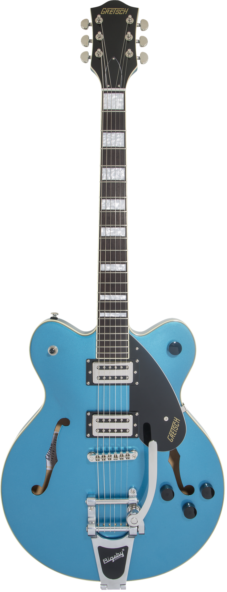 Gretsch G2622T Streamliner™ Center Block Double-Cut with Bigsby®, Laurel Fingerboard, Broad'Tron™ BT-2S Pickups, Riviera Blue - See Description