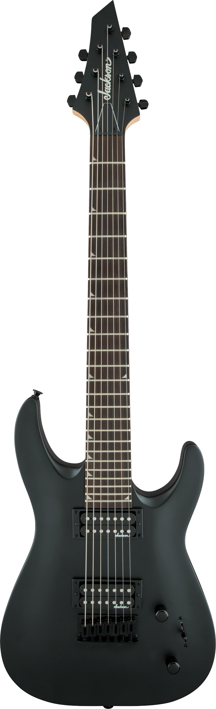 Jackson JS Series Dinky® Arch Top JS22-7 DKA HT, Amaranth Fingerboard, Satin Black - Display Model