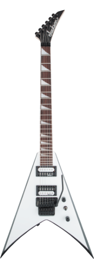 Jackson JS Series King V™ JS32, Amaranth Fingerboard, White with Black Bevels Flying V Electric Guitar - See Description
