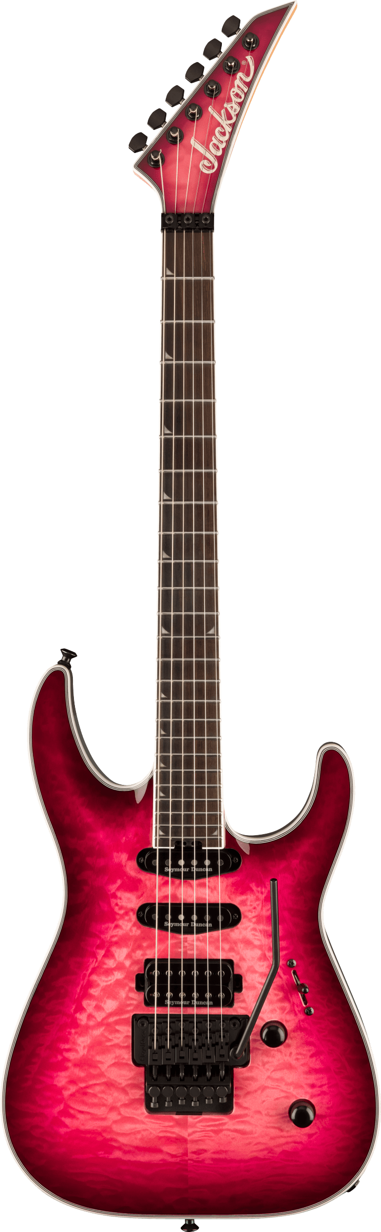 Jackson Pro Plus Series Soloist™ SLA3Q, Ebony Fingerboard, Fuschia Burst with Bag Electric Guitar - See Description
