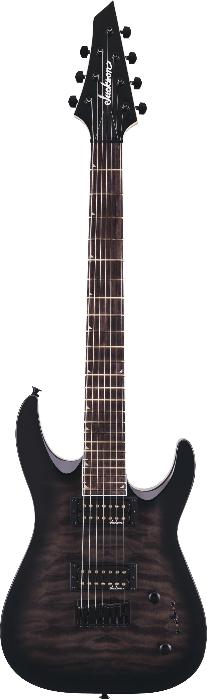 Jackson  JS Series Dinky® Arch Top JS22Q-7 DKA HT, Amaranth Fingerboard, Transparent Black Burst - See Description