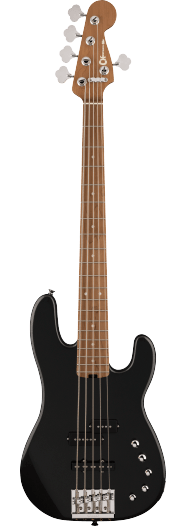 Charvel  Pro-Mod San Dimas® Bass PJ V, Caramelized Maple Fingerboard, Metallic Black - See Description