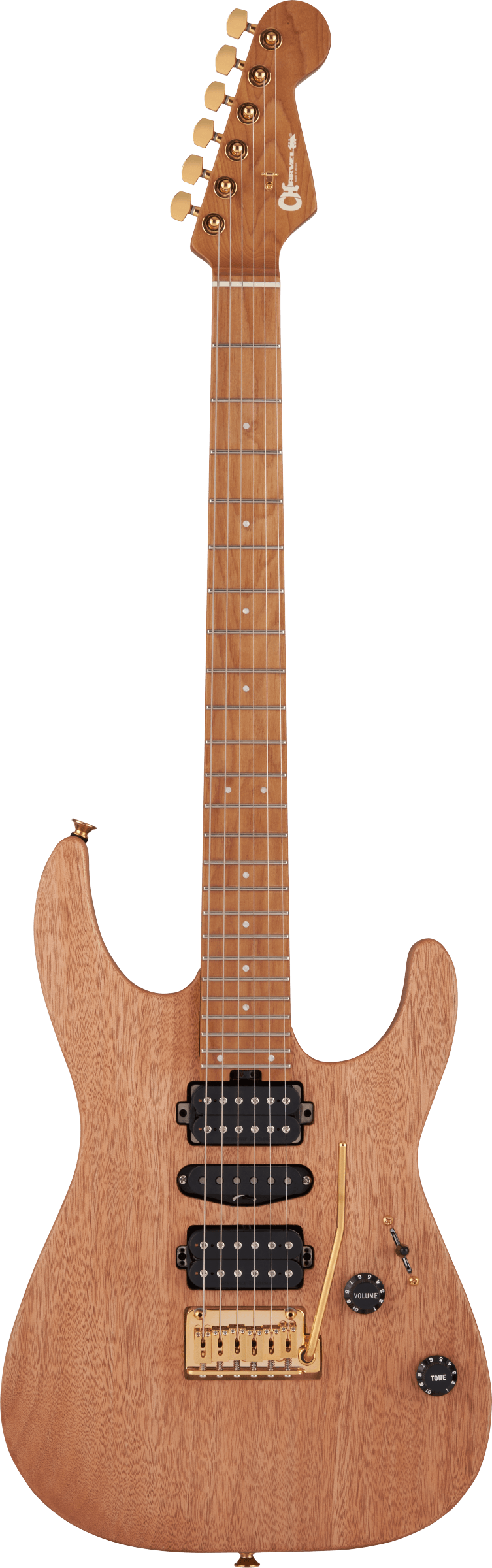 Charvel Pro-Mod DK24 HSH 2PT CM Mahogany, Caramelized Maple Fingerboard, Natural - See Description