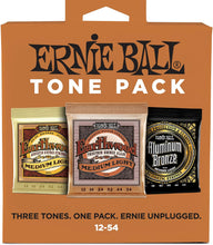 Load image into Gallery viewer, Ernie Ball 3313 Tone Pack Acoustic Guitar Strings 3 Sets, Medium-Light, 12-54
