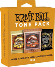 Load image into Gallery viewer, Ernie Ball 3314 Acoustic Guitar Strings Tone Pack, Light 11 - 52, 3 Sets
