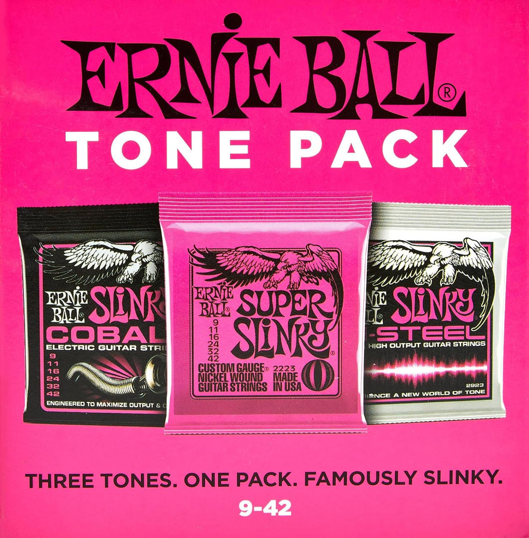 Ernie Ball 3333 Electric Tone Pack 3 Sets, Super Slinky, 9-42