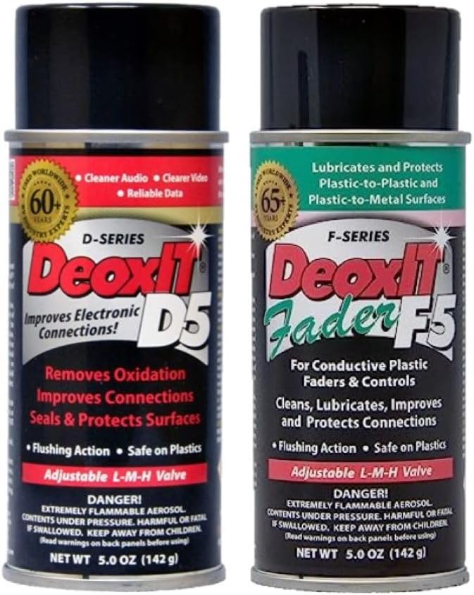 Hosa DeoxIT D5S6 Contact Cleaner + Hosa F5S-H6 Fader Lube Bundle