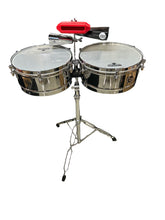 Load image into Gallery viewer, Latin Percussion Matador 14&#39;&#39; and 15&#39;&#39; Timbales - Chrome - PRE OWNED
