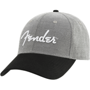 Fender® Hipster Dad Hat, Gray and Black, One Size Fits Most