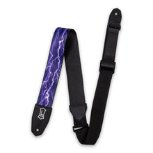 Charger l&#39;image dans la galerie, Levy&#39;s MPRH-18 Right Height Polyester Guitar Strap - Lightning Motif
