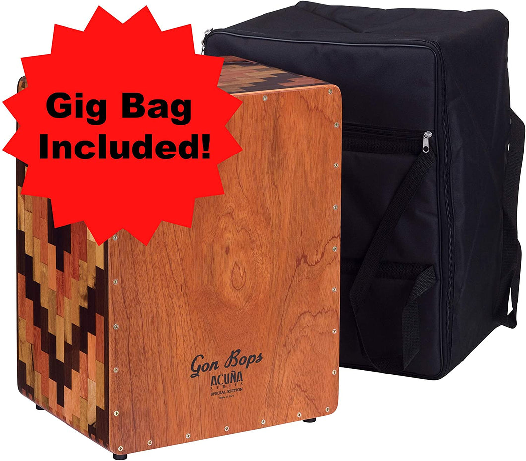 Gon Bops Alex Acuna Special Edition Cajon with Carrying Bag - OPEN BOX - SLIGHT FINISH FLAW