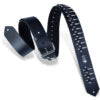 Levy's PM28-2B Genuine Leather Guitar Strap - Black (Bullet Gun)