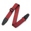 Load image into Gallery viewer, Levy’s 2-Inch Wide Polyester Guitar Strap with Dark Red &amp; Red Scanned Skull Motif - MPD2-114

