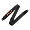 Levy’s 2″ Black Cotton Pick Holder Guitar strap - MC2PH-BLK