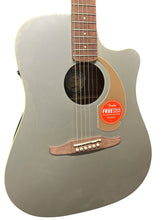 Load image into Gallery viewer, Fender Redondo Player – California Series Acoustic Guitar - Satin Slate Finish - SLIGHT FINISH FLAW
