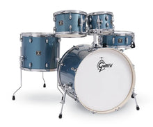 Load image into Gallery viewer, Gretsch Drums Energy 5-Piece Drum Set with Hardware Package &amp; Cymbals - Blue Sparkle
