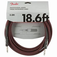 Load image into Gallery viewer, FENDER PROFESSIONAL SERIES RED TWEED 18.6 FOOT INSTRUMENT CABLE
