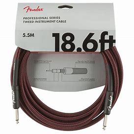 FENDER PROFESSIONAL SERIES RED TWEED 18.6 FOOT INSTRUMENT CABLE