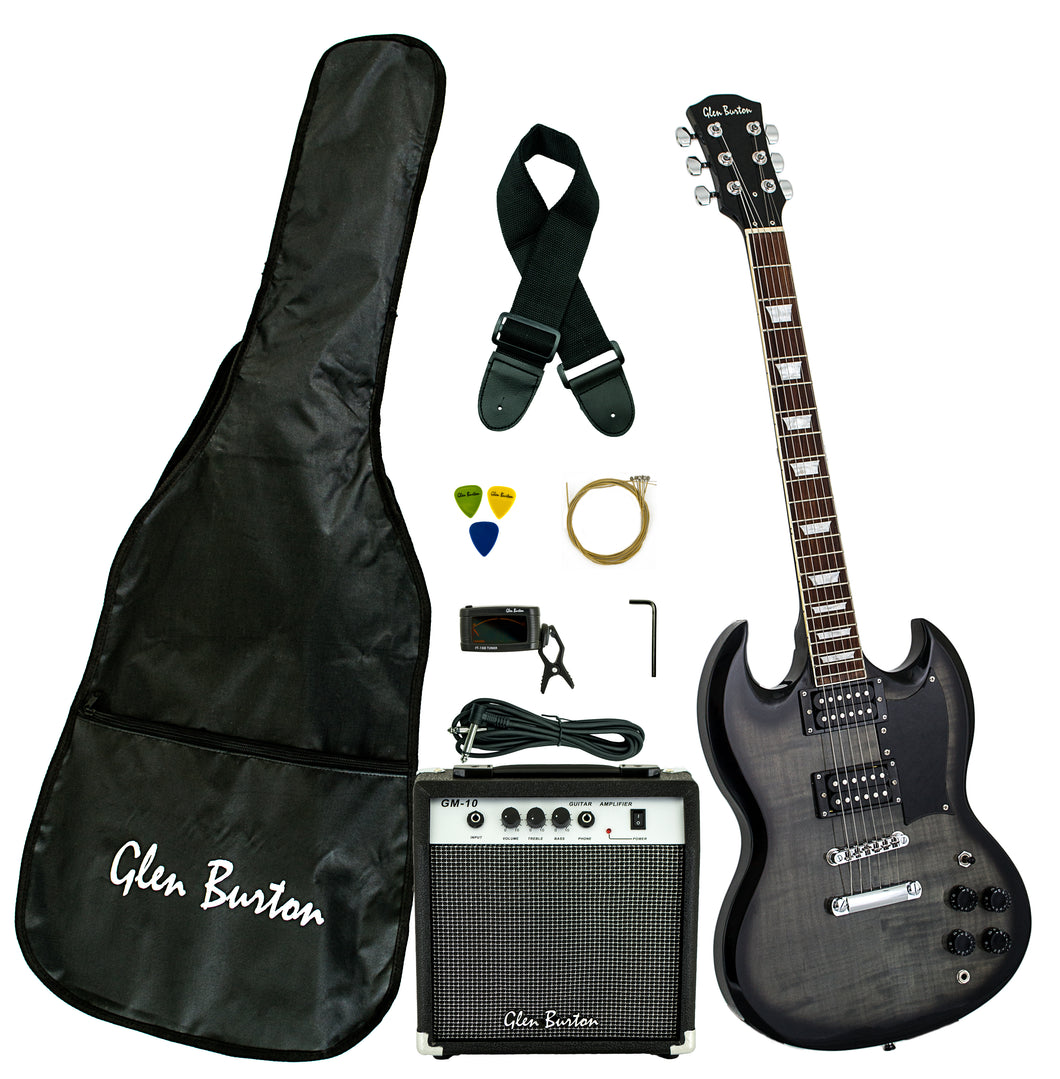 Glen Burton USA Solid Body SG Style Electric Guitar Packages - Black Friday Sale