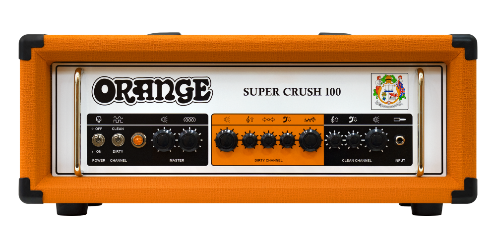 Orange SUPER-CRUSH-100 100w Twin channel solid state guitar amp head with digital reverb & FX loop