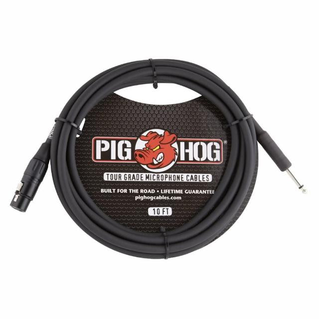 PIG HOG PHM10Z 8MM MIC CABLE, 10FT XLR to 1/4 Cable