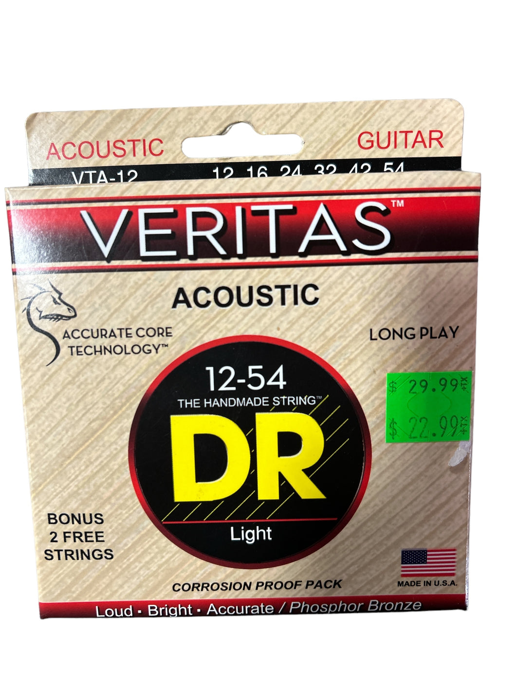 DR NOA-12 Neon Orange Acoustic Guitar Strings Hi-Def 12-54