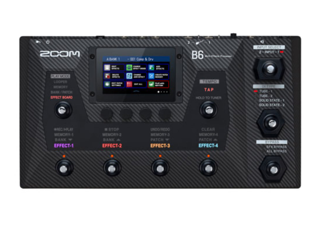 Zoom B6 Bass Multi-Effects Processor (ZB6) - Black