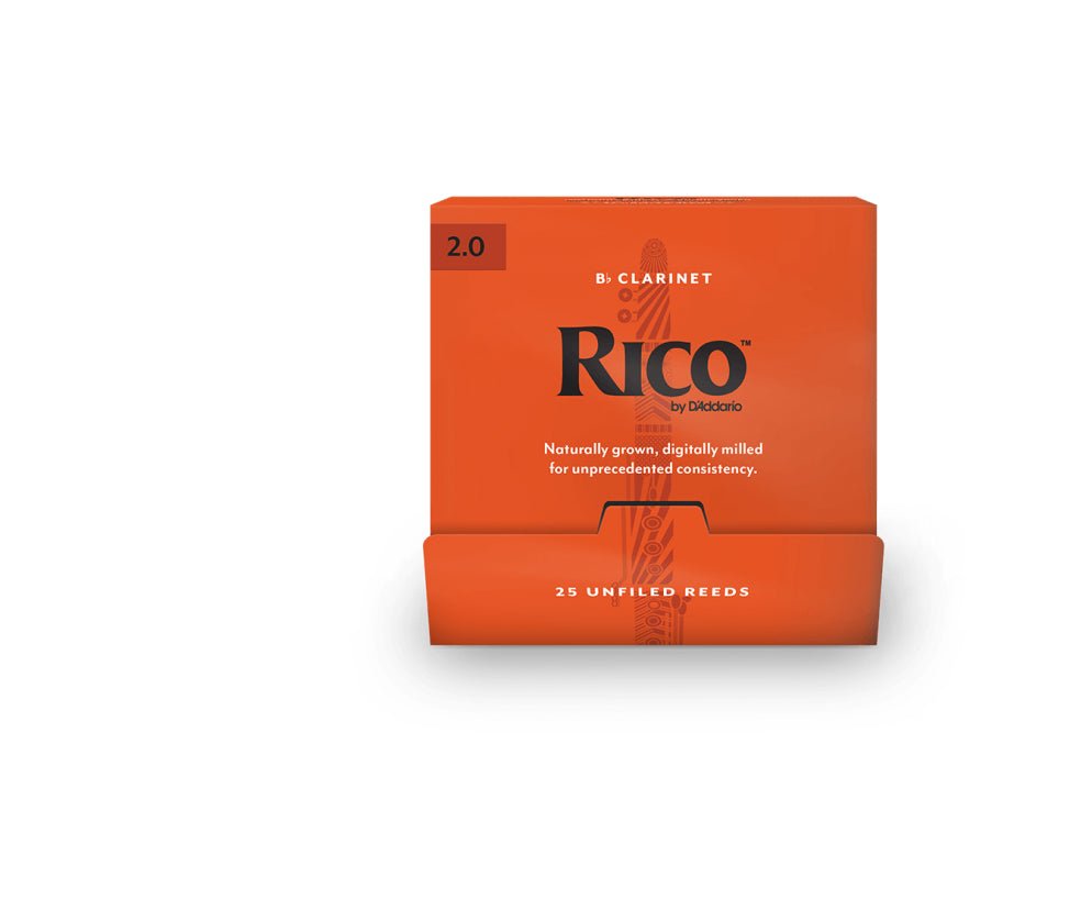 RICO by D'Addario Bb Clarinet Reeds Size 2.0 - 1 Reed – JJ Music Sales