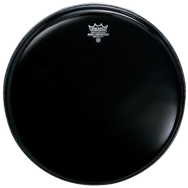 Remo ES-0012-00 - 12'' Batter, Ambassador, Ebony