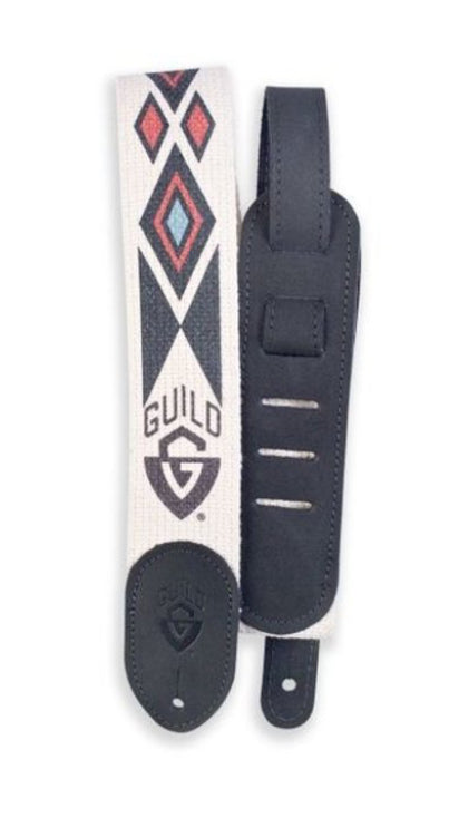 Guild - Guild Cotton & Leather Southwest G Shield Guitar Strap