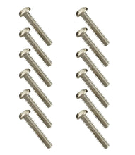 Load image into Gallery viewer, Fender American Vintage Stratocaster Saddle Intonation Screws MA RD HR 4 - 40x5/8 (12) - Nickel
