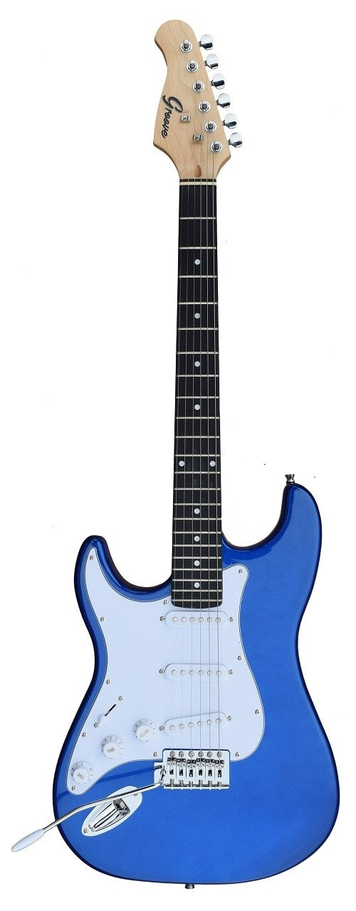 GROOVE STRAT-SHAPED LEFT-HANDED ELECTRIC GUITAR - METALLIC BLUE