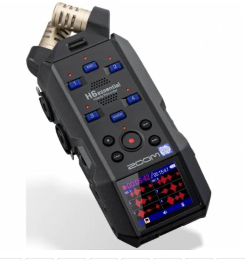 Zoom H6 Essential 6 Track Handheld Digital Audio Recorder w/ 32-Bit Float Recording - Black ZH6E