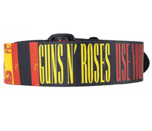 Load image into Gallery viewer, OFFICIAL LICENSING GUNS N’ ROSES USE YOUR ILLUSION POLYESTER GUITAR STRAP.
