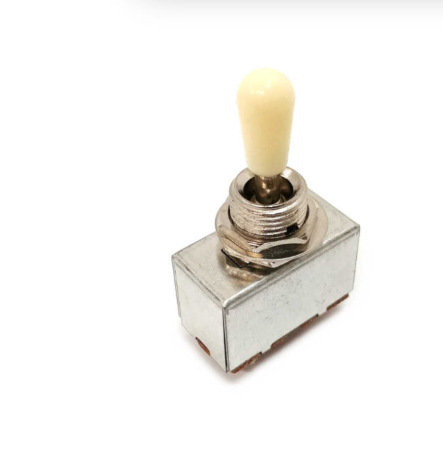 3-way Sealed Pickup Selector Switch - Nickel /w Ivory Tip