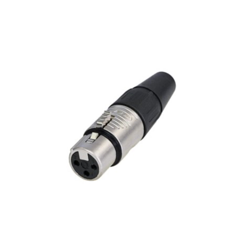 Rean RC3F-D 3 Pin Female XLR Connector w/ Finger Grooves