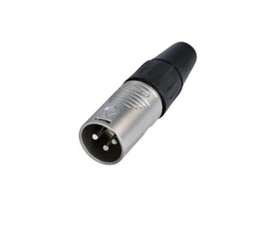 Rean RC3M-D 3 Pin Male XLR Connector w/ Finger Grooves