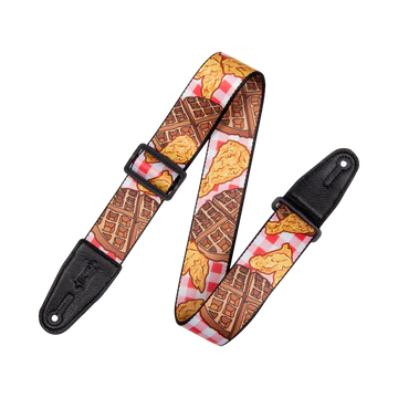 Levy's MPD2-118 Polyester Guitar Strap -Chicken & Waffles Motif