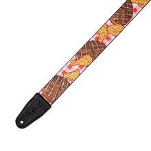 Charger l&#39;image dans la galerie, Levy&#39;s MPD2-118 Polyester Guitar Strap -Chicken &amp; Waffles Motif
