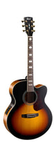 Load image into Gallery viewer, Cort CJ3V Tobacco Antique Burst Acoustic Electric Jumbo Body Guitar - With Carrying Bag - PRE OWNED
