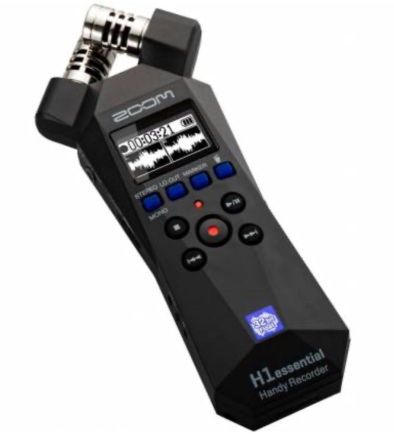 Zoom H1essential Easy-to-Use Handheld Digital Audio Recorder w/ 32-Bit Float Recording – Black ZH1E