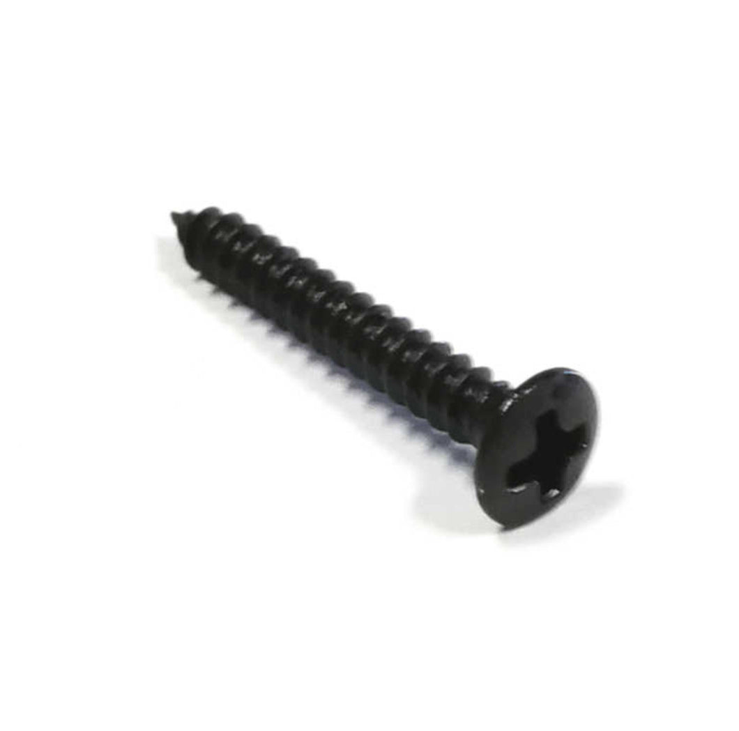 Humbucker Mounting Ring Screws - #2x5/8”, Phillips, Oval, Black