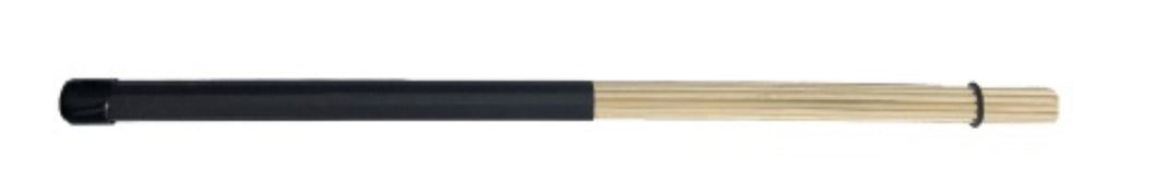 PDW Drum Brush w Bamboo Rods & Black Rubber Handle (Light)