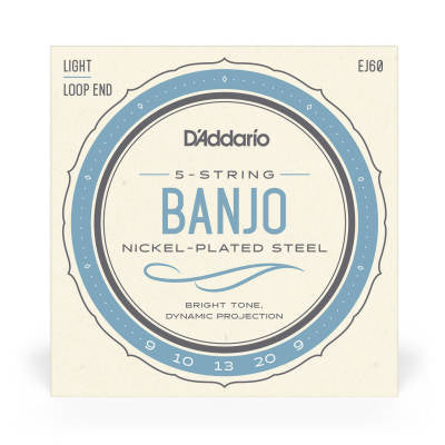 D’addario EJ60 - Nickel 5-String Banjo Light 9-20