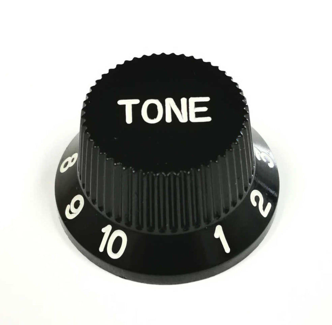 Strat Knob Tone - 18-Spline Black